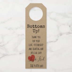 Wedding Wine Bottle Tags set of 6