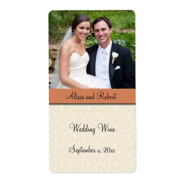 Wedding Wine, Custom Photo Label (Front)
