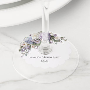 Wedding wine glass tag
