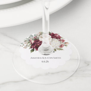 Wedding wine glass tag