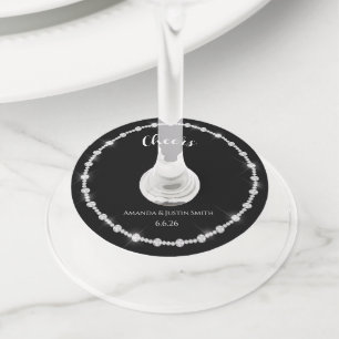 Wedding wine glass tag