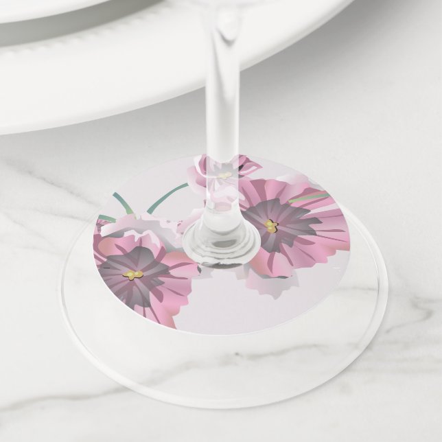 Wedding Wine Glass Tag (Close Up)