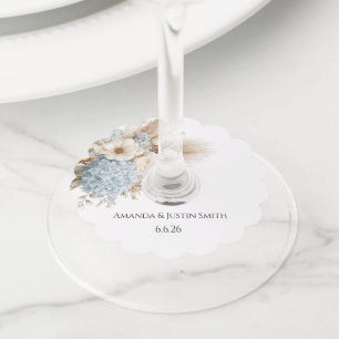 Wedding wine glass tag