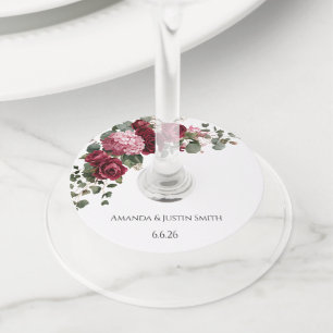 Wedding  wine glass tag