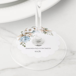 Wedding wine glass tag