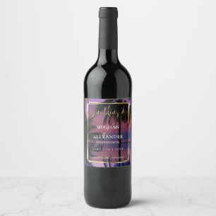 Wedding Wine Labels    Exotic Tropical Night Beach