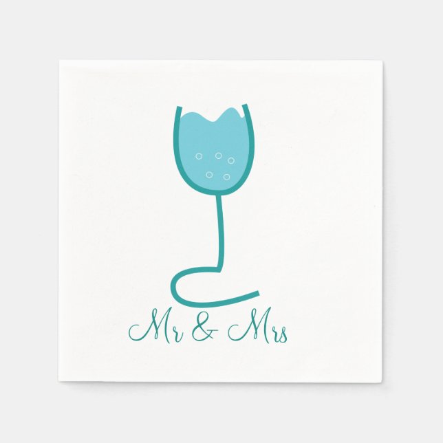 Wedding Wine  Napkin (Front)