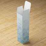 Wedding wine personalised hydrangea wine box<br><div class="desc">Photographic hydrangea blue green wine box. Modern wedding floral design part of the Hydrangea wedding stationary set. Ideal to give wine out to your guests at a garden wedding, bridal shower or rehearsal dinner. Customise with your own sentiment, bride and grooms name and wedding date. Unique photography and colour treatment...</div>