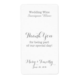 Wedding Wine Thank You
