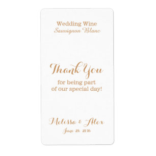 Wedding Wine Thank You