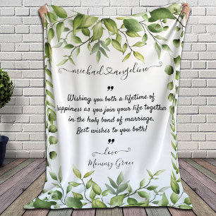 Wedding Wishes for Bride & Groom Sherpa Blanket
