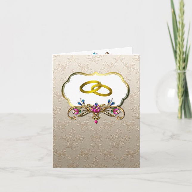 Wedding Wishes Greeting Card (Front)