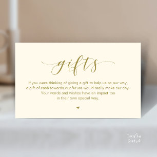 Wedding Wishing Well, A Note On Gifts Enclosure Card