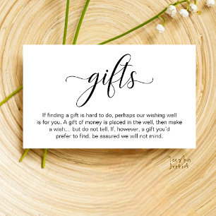 Wedding Wishing Well, Monetary Gift Registry Enclosure Card