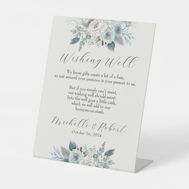 Wedding Wishing Well Pedestal Sign (Front)