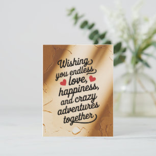 Wedding Wishing You Endless Love Happiness  Holiday Card