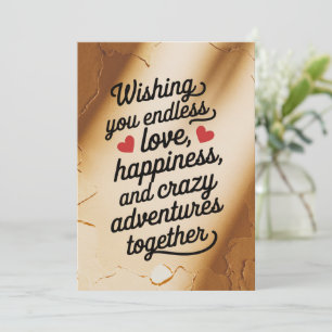 Wedding Wishing You Endless Love Happiness  Invitation