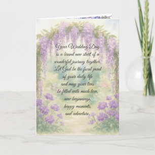 Wedding Wisteria Arch In a Garden Card