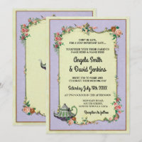 Wedding Wonderland Invite Afternoon Tea Teapot