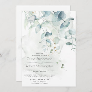 Wedding Woodland Greenery Boho Eucalyptus Invita Invitation
