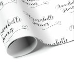 Wedding Wrapping Paper Couples Names Giftwrapping<br><div class="desc">This design allow you to create a wrapping paper with the couple's names for  wedding gift,  reception anniversary or any other celebration.</div>