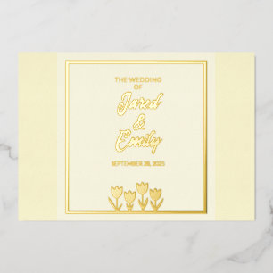 Wedding Yellow Foil Invitation