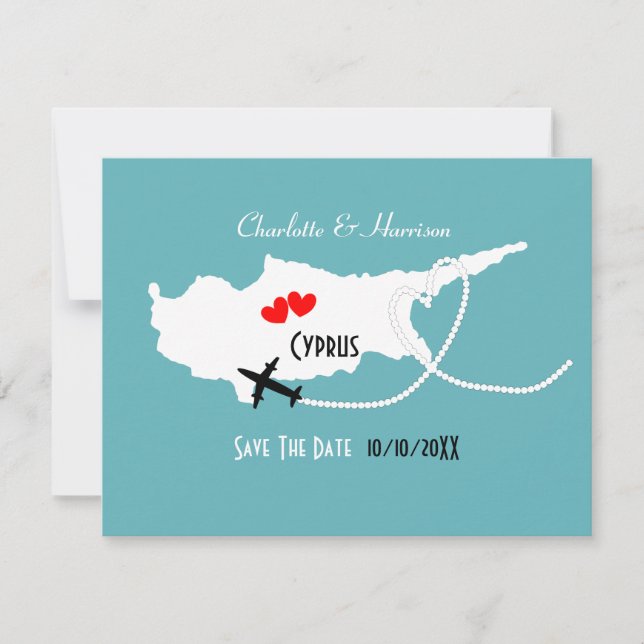 Weddings Abroad Cyprus Save The Date (Front)
