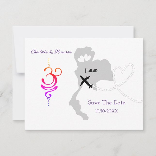 Weddings Abroad Thailand Save The Date (Front)