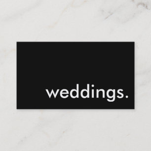 weddings. business card