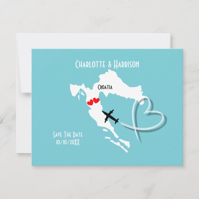 Weddings Destination Croatia Save The Date (Front)
