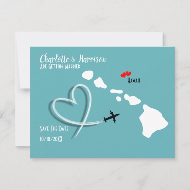 Weddings Destination Hawaii Save The Date (Front)