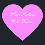 Weddings Invite Fuchsia Pink Heart Sticker<br><div class="desc">Colour Coordinating Fuchsia Pink Customisable Wedding Fuchsia Pink And White Invite Envelope Seals Stickers - Bridal show vendors generally try to decipher: what are the best wedding stamp designs this year? These formal and one of a kind Designer Seals For Wedding Fuchsia Pink And White are considered complementary to wedding...</div>