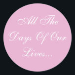 Weddings Invites Pink Pearl Classic Round Sticker<br><div class="desc">Colour Matching Pink Pearl Designer Invitation Seals For Wedding Pink Pearl And White - DIY Engaged ladies on a regular basis check to see: where does one find complementary wedding stickers to go with the invitation envelopes? These trendy and special Customisable Wedding Pink Pearl And White Invite Seals Stickers come...</div>