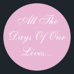 Weddings Invites Pink Pearl Classic Round Sticker<br><div class="desc">Colour Matching Pink Pearl Designer Invitation Seals For Wedding Pink Pearl And White - DIY Engaged ladies on a regular basis check to see: where does one find complementary wedding stickers to go with the invitation envelopes? These trendy and special Customisable Wedding Pink Pearl And White Invite Seals Stickers come...</div>