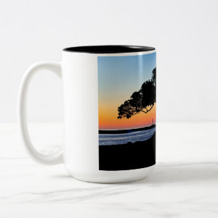 Wedge Trees, Newport Beach Two-Tone Coffee Mug