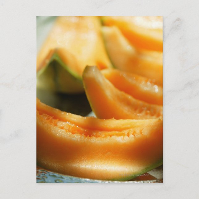 Wedges of sweet melon postcard (Front)