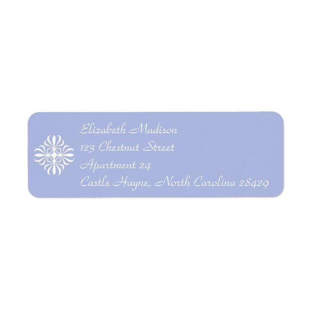Wedgewood Blue 1 Return Address Labels (Front)