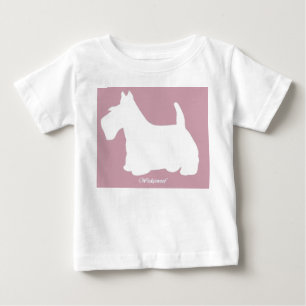 Wedgewoof Scottish Terrier Pink Baby T-Shirt