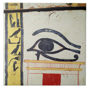 Wedjat Eye, detail from the sarcophagus cover of t Tile