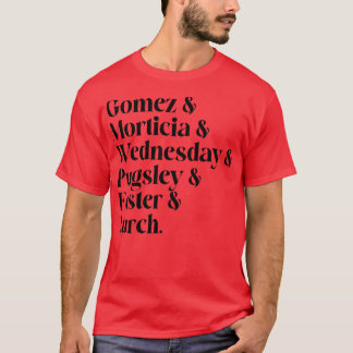 Wednesday Cast List T-Shirt