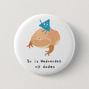 Wednesday Frog 6 Cm Round Badge