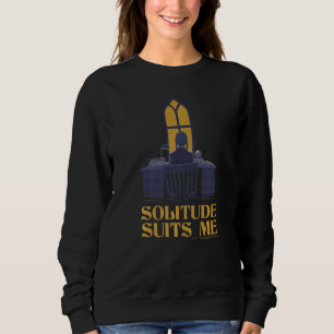 Wednesday Solitude Suits Me Quote Poster Sweatshirt