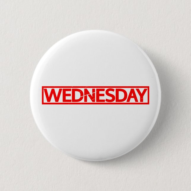 Wednesday Stamp 6 Cm Round Badge (Front)
