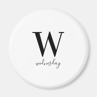 Wednesday Typography Black White Modern