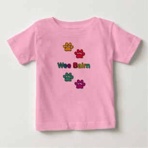 Wee Bairn Paw Print Tshirt for Children