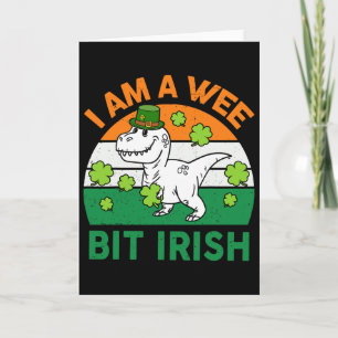Wee Bit Irish St Patrick Day Dinosaur Toddler Boy Card