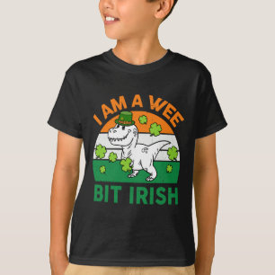 Wee Bit Irish St Patrick Day Dinosaur Toddler Boy  T-Shirt