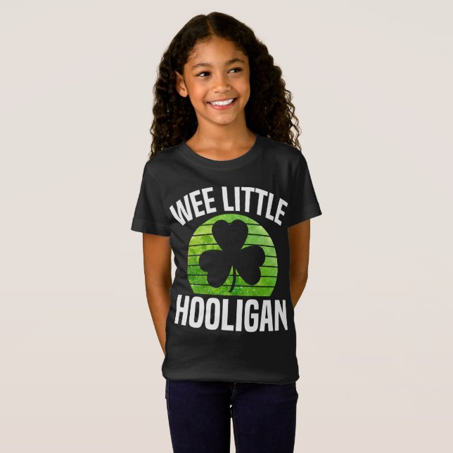 Wee Little Hooligan Boy Kids St Patricks Day Irish T-Shirt (Front Full)