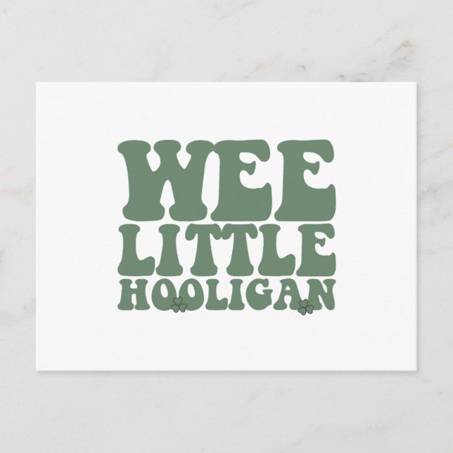 Wee Little Hooligan Kids St. Patrick's Day  Postcard (Front)