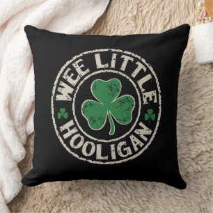 Wee Little Hooligan Shamrock St Patrick's Day Cushion